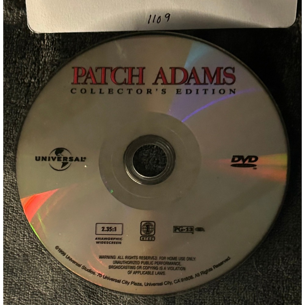 Patch Adams Collector's Edition DVD Robin Williams Comedy Tested Works Disc Only - Picture 3 of 3